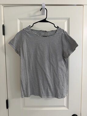 Casual Striped Short Sleeve Tee